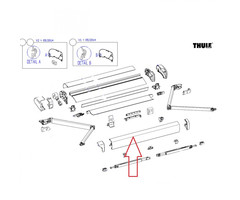 Thule Thule leadrail 6200 Wit 4,0 mtr