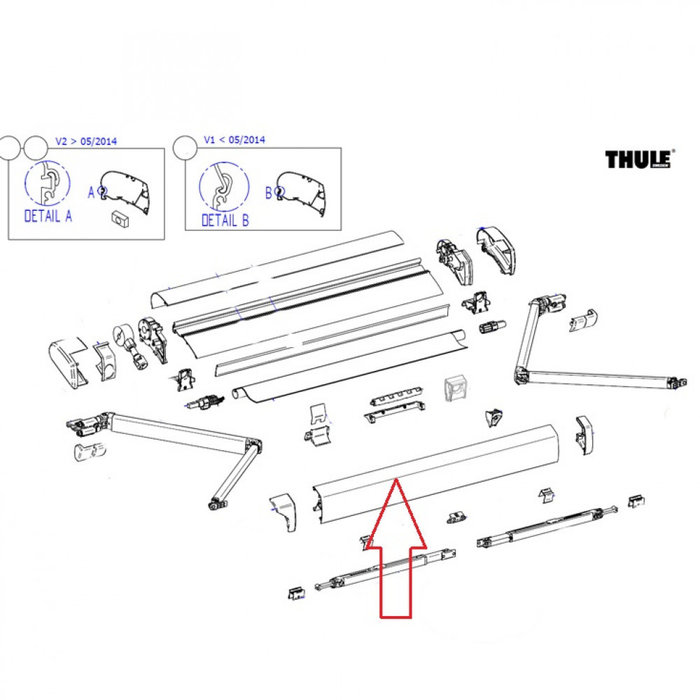 Thule Thule leadrail 6200 Wit 4,0 mtr