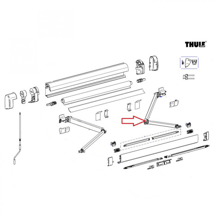 Thule Thule Knikarm Compleet RH 5200 >3.00