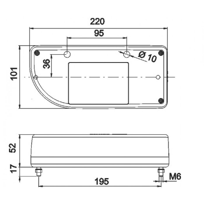Jokon Jokon Achterlicht 821 Rem/ Knipper/ Kenteken/ Mist/ Achteruitrij/ Reflector Opbouw Links
