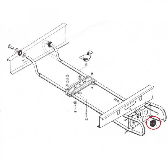 AL-KO AL-KO Draaiknop M12 EH1 Reservewielhouder