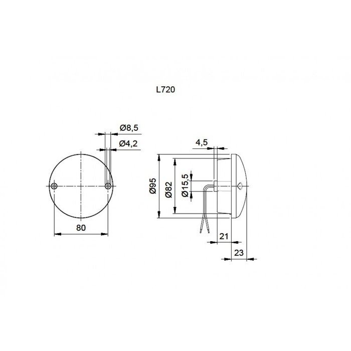 Jokon Jokon Achterlicht LED 720 Inbouw Rond