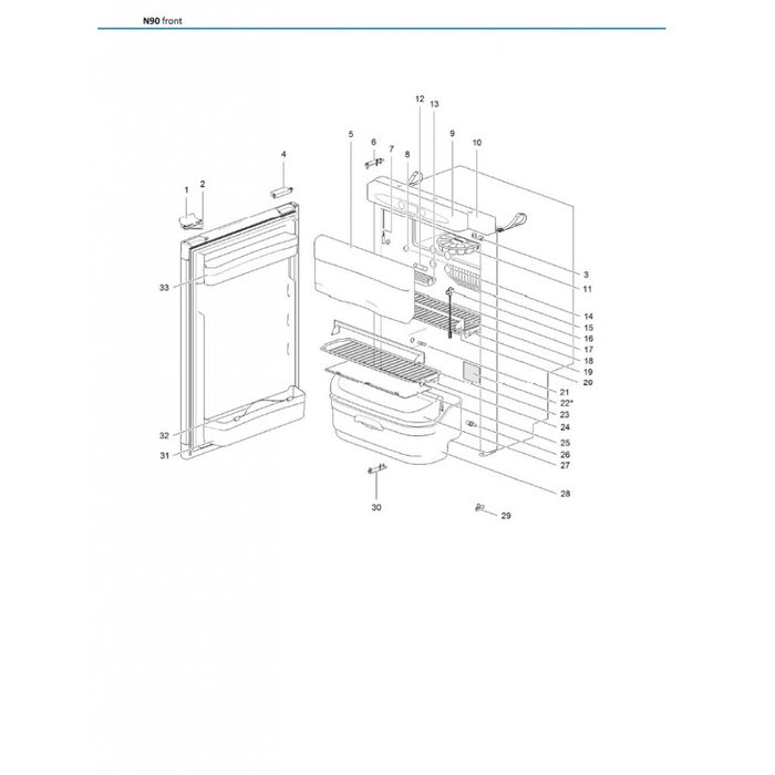 Thetford Magneetschakelaar A Thetford koelkast