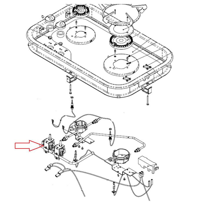 Thetford Thetford Hob 160 Tap Grill 0.45 Brander