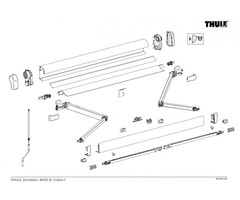 Thule Thule Support Arm Oval 4900 3.50/4.50