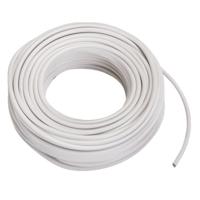 FjordOutdoor 50 stuks Kabel 3x1.5 Wit 50m