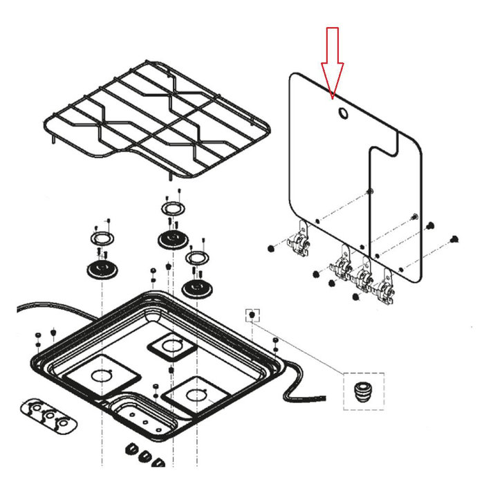 Dometic Dometic CE09 Glasdeksel Links RAL9005