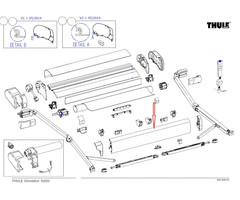 Thule Thule Lead Rail 9200 6.00 Geanodiseerd