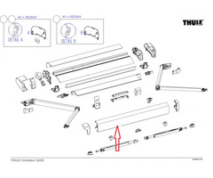 Thule Thule lead rail 6200 4,5m white