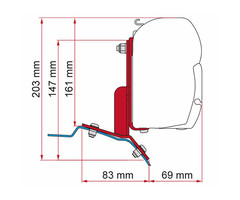 Fiamma Fiamma Ford Custom Kit H1-L1 >2012 F35/F45