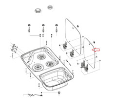 Dometic Dometic Glasplaat Spoelbak MO7103