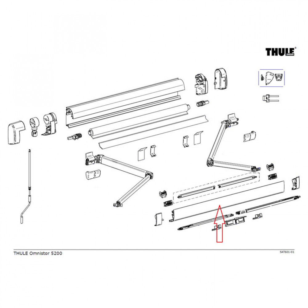 Thule Lead Rail 5200 3.50 Wit voor uw camper of caravan Camperhuis