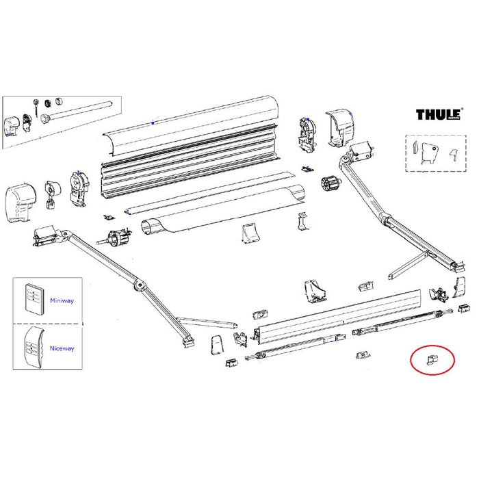 Thule Thule 8000 Knikarmgeleider