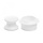 10 stuks Knop+Ring Pushlock Wit
