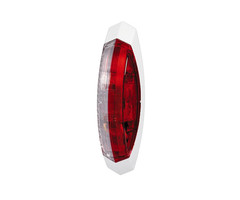 Hella 5 stuks Hella Markering Ovaal Opbouw Rood/Wit Wit Frame Rechts