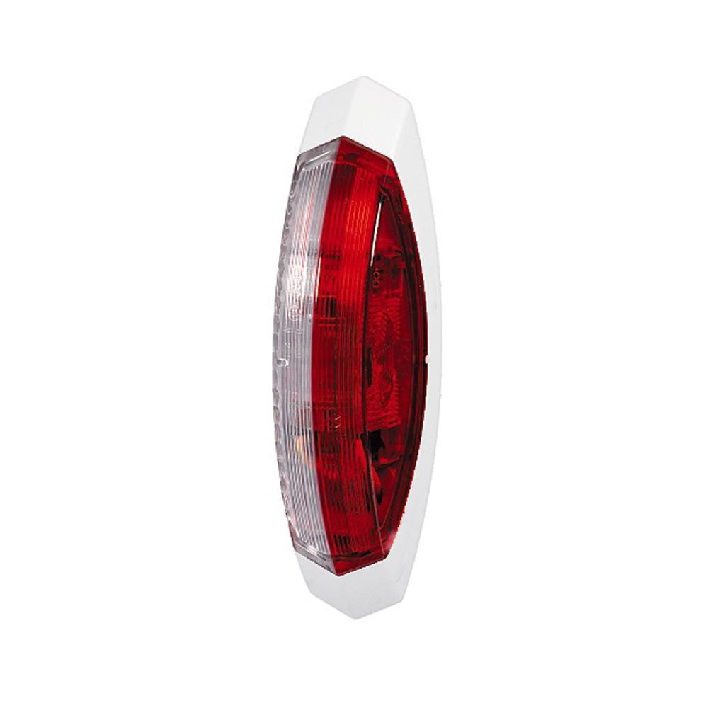 Hella 5 stuks Hella Markering Ovaal Opbouw Rood/Wit Wit Frame Rechts