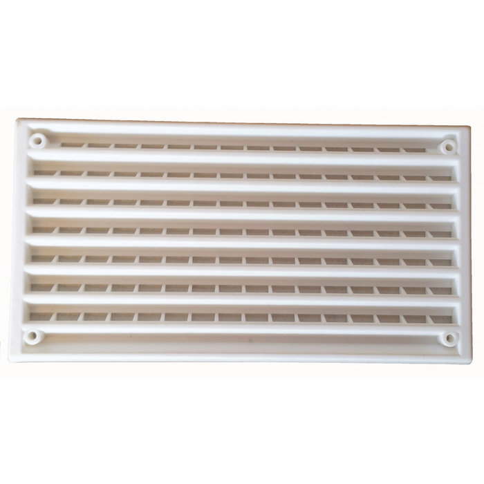 Fjord Outdoor Ventilatierooster Wit 17x9cm