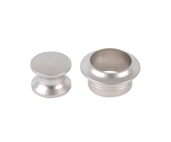 FjordOutdoor 10 stuks Knop+Ring Pushlock Zilver Mat