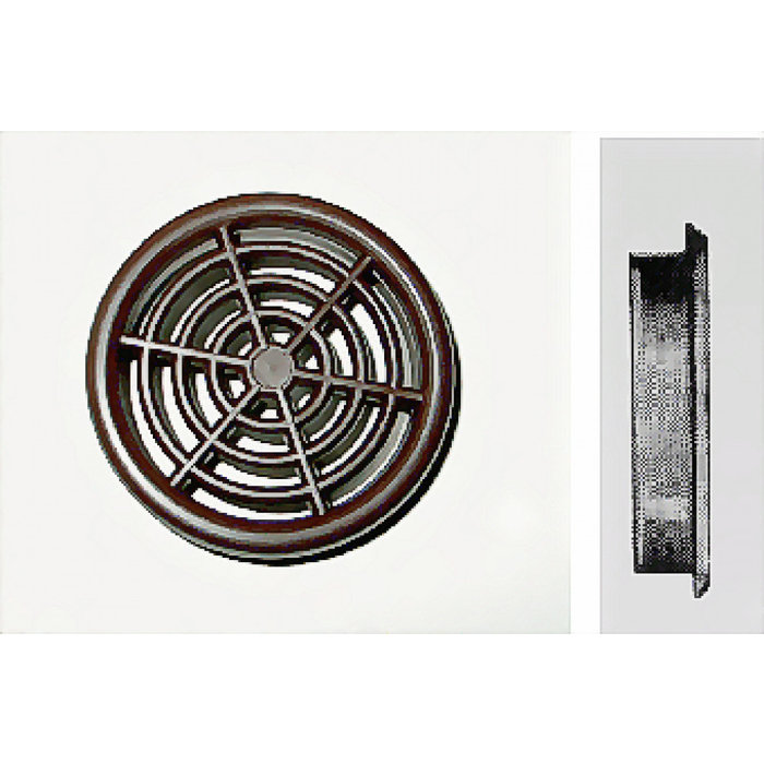 Fjord Outdoor Rozet bruin 43-48mm rond opbouw à 2 st.