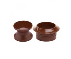 Fjord Outdoor Knop+Ring Pushlock Bruin 2st.