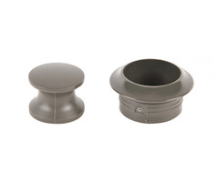 Fjord Outdoor Knop+Ring Pushlock Grijs 2st.