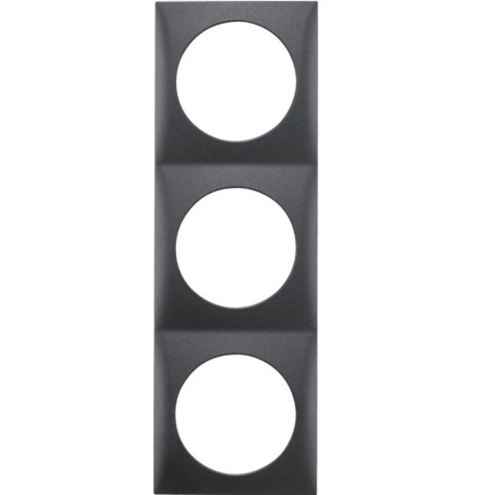 Berker Berker Afdekraam Flow 3-Vaks Antraciet Mat