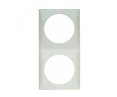 Berker Berker Afdekraam Flow 2-Vaks Chroom Mat