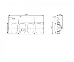 Jokon Jokon Achterlicht 561 Rem/ Knipper/ Mist/ Achteruitrij 4-Vaks Inbouw