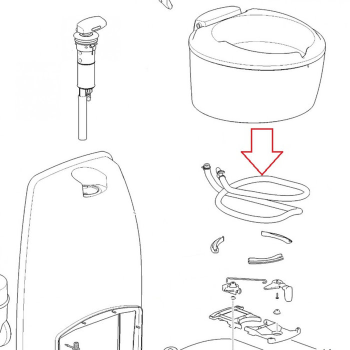 Thetford Thetford C224CW Flush Tube/ Nozzle Wit