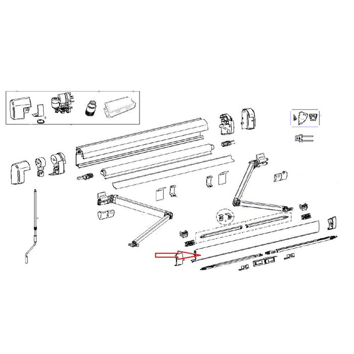 Thule Thule Lead Rail 5200 3.50 Geanodiseerd