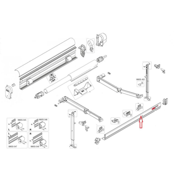 Fiamma Fiamma F45S Leadrail 400 Polar White