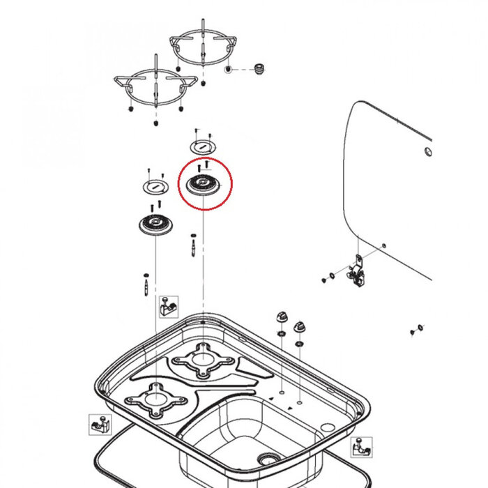 Dometic Dometic Burner Top, Screws, 2pcs 4071442737