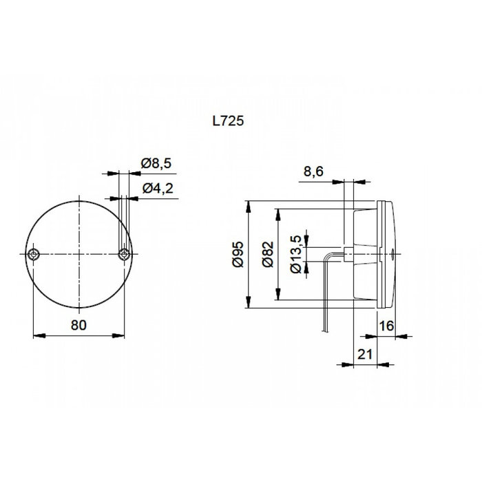 Jokon Jokon Mistlicht LED 725 Rond Rood