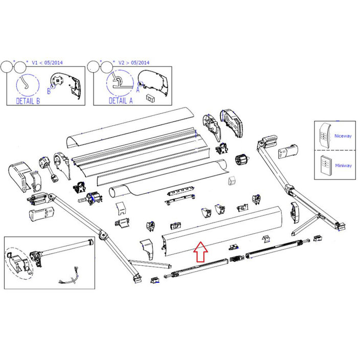 Thule Thule 9200 Lead Rail 600m Crème