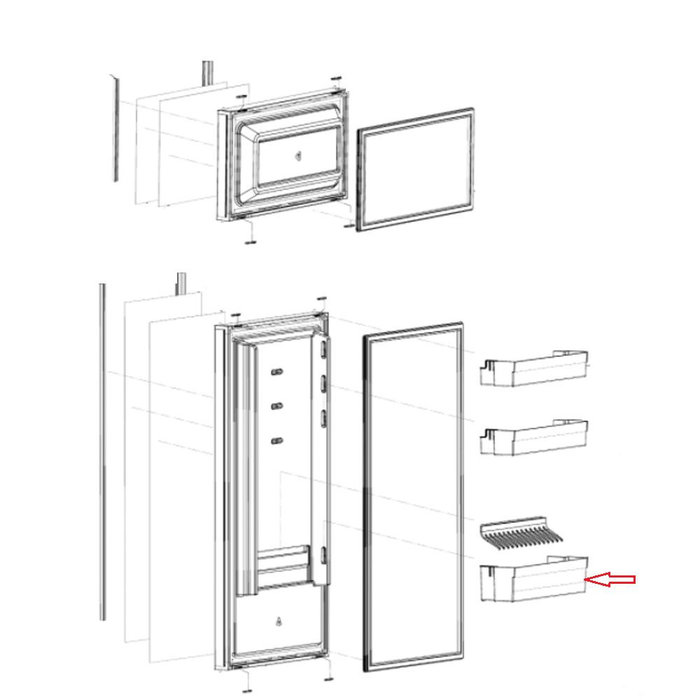 Dometic Dometic RM10.5 Deurbakje onder