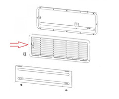 Dometic Dometic Luchtrooster Boven