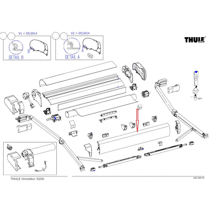 Thule Thule Lead Rail 9200 5.00 Wit