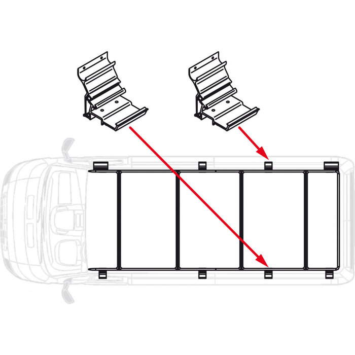 Fiamma Fiamma Fixing Bar Kit Roof Rail Ducato Extra 14.5cm