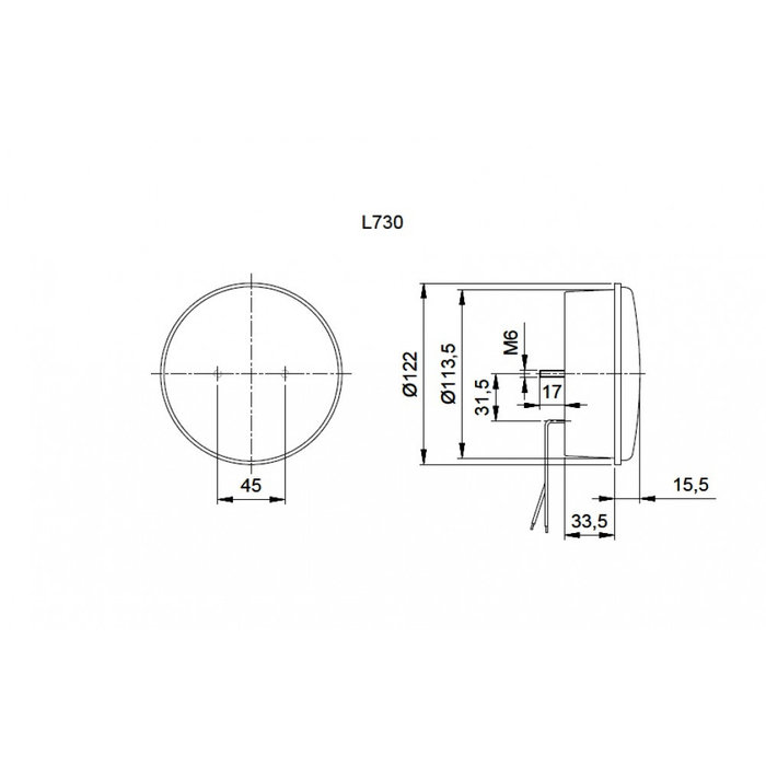 Jokon Jokon Mistlicht/Achteruitrijlicht LED 730 Rond Wit