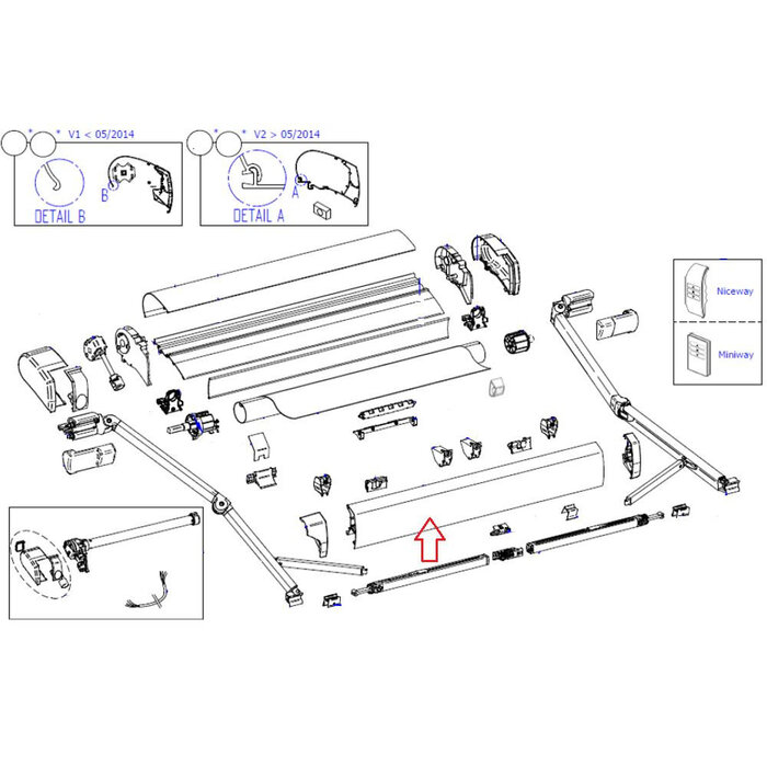 Thule Thule 9200 Lead Rail 550m Wit
