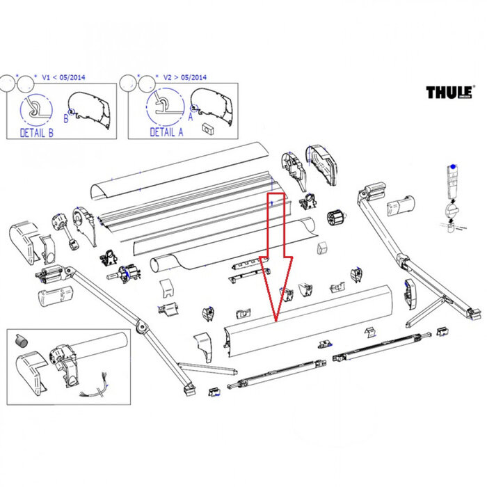 Thule Thule Lead Rail 9200 6.00 Wit