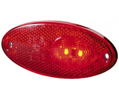Hella Hella Markering LED met Reflector Ovaal Opbouw Rood