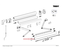 Thule Thule Lead Rail 5200 4.50 Wit