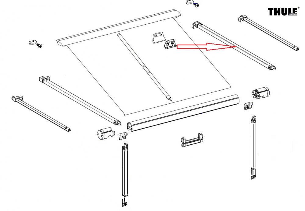 Thule Thule Rafter Arm Assy RH 1200 2.30