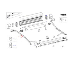 Thule Thule 8000 Knikarm links 3.5m