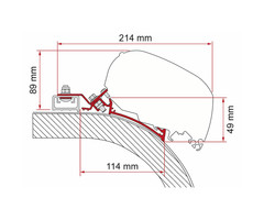 Fiamma Fiamma Rapido Distinction Adapter 600 F65/F80