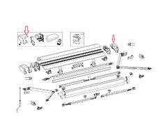 Thule Thule 6300 Eindkap Motor 12V L+R Geanodiseerd