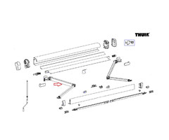 Thule Thule 4900 Scharnierarm Links 300-350