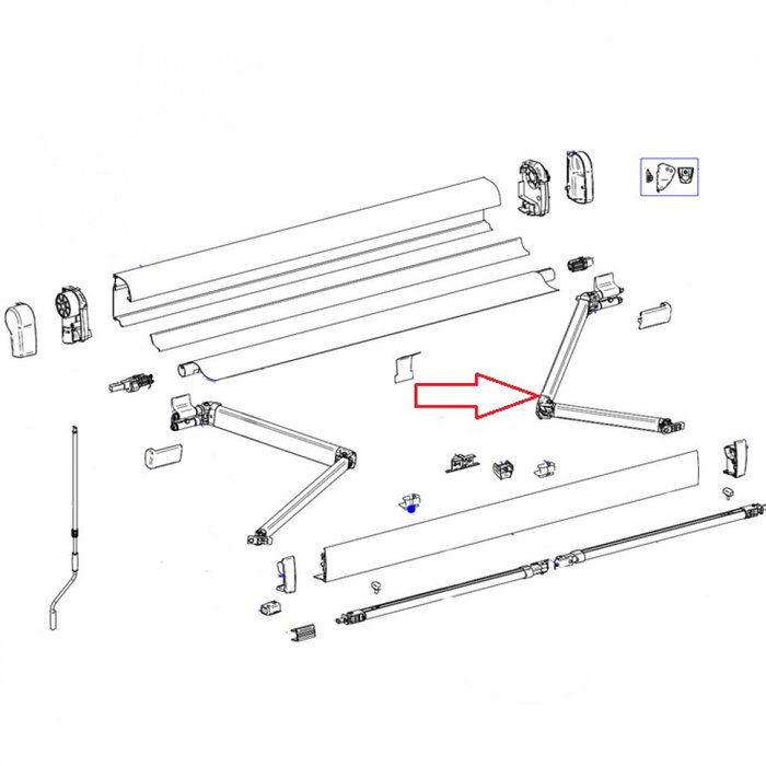 Thule Thule 4900 Knikarm Rechts 400-450 mtr