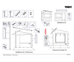 Thule Thule Panorama Ducato H2 Voet Bevestiging 2st.